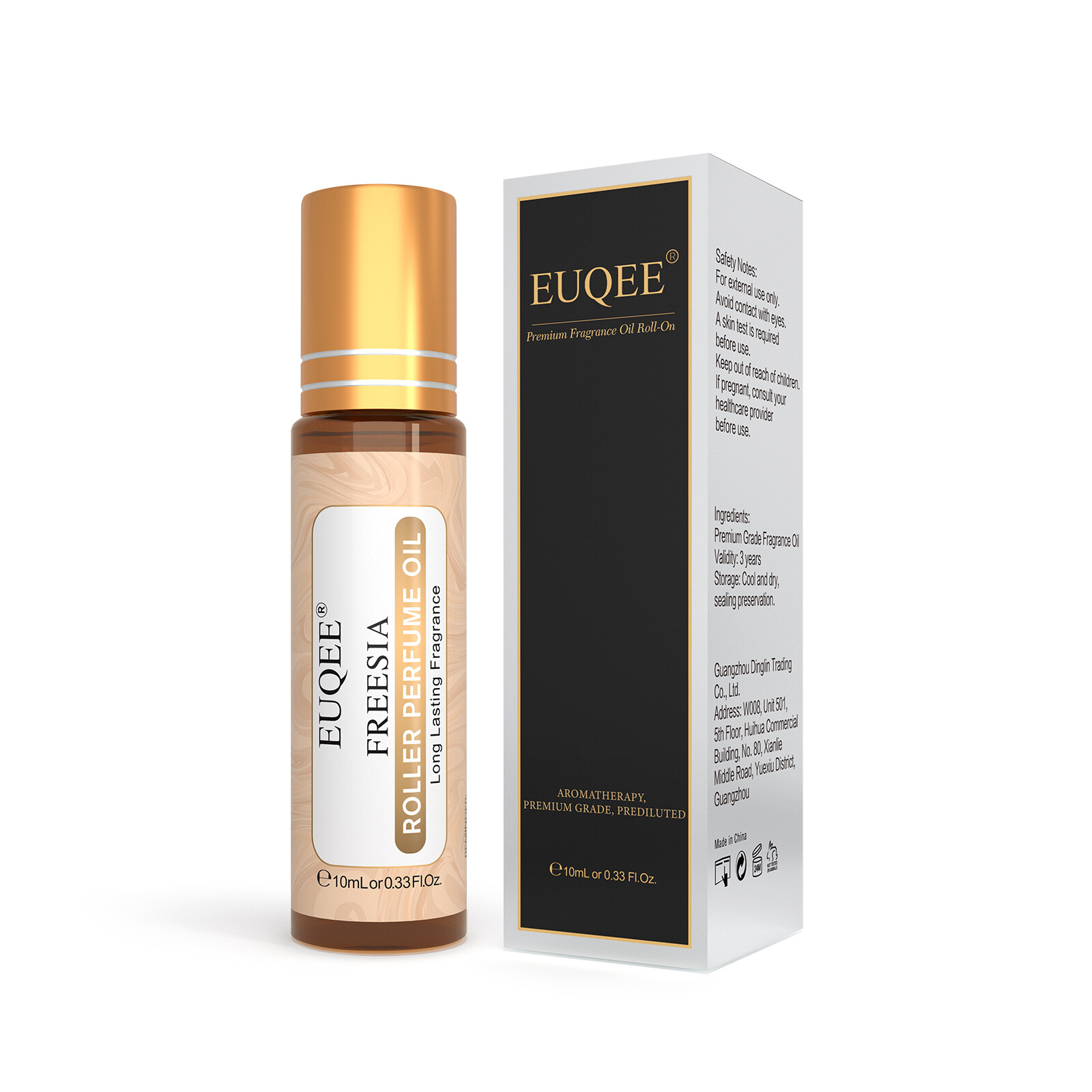 EUQEE 10ML Freesia Fragrance Oil Roll On For Body Alcohol-Free Long-Lasting DIY