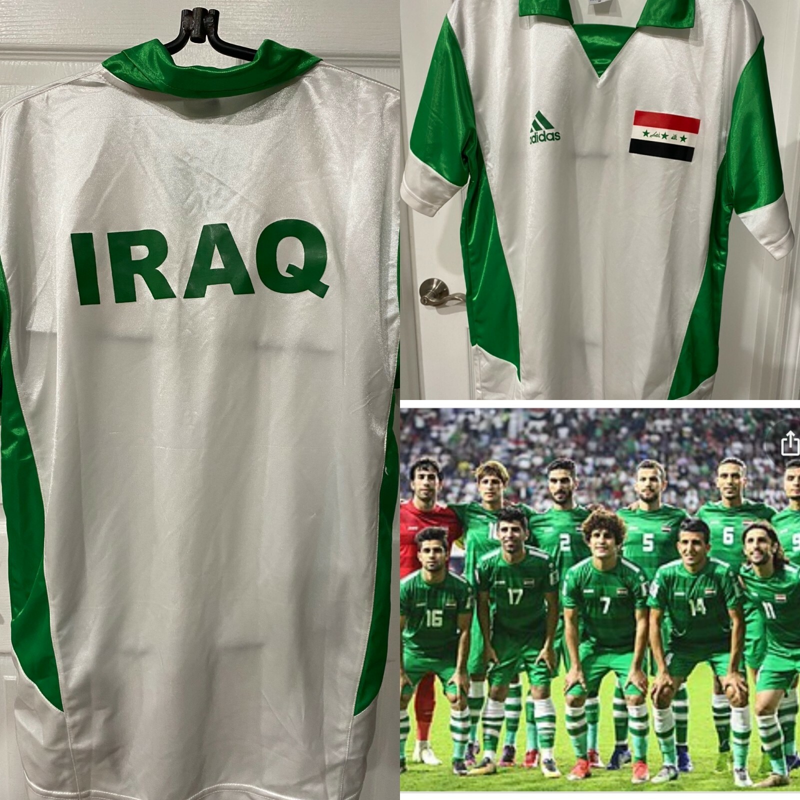 VINTAGE ADIDAS IRAQ SOCCER TEAM JERSEY SZ M | eBay