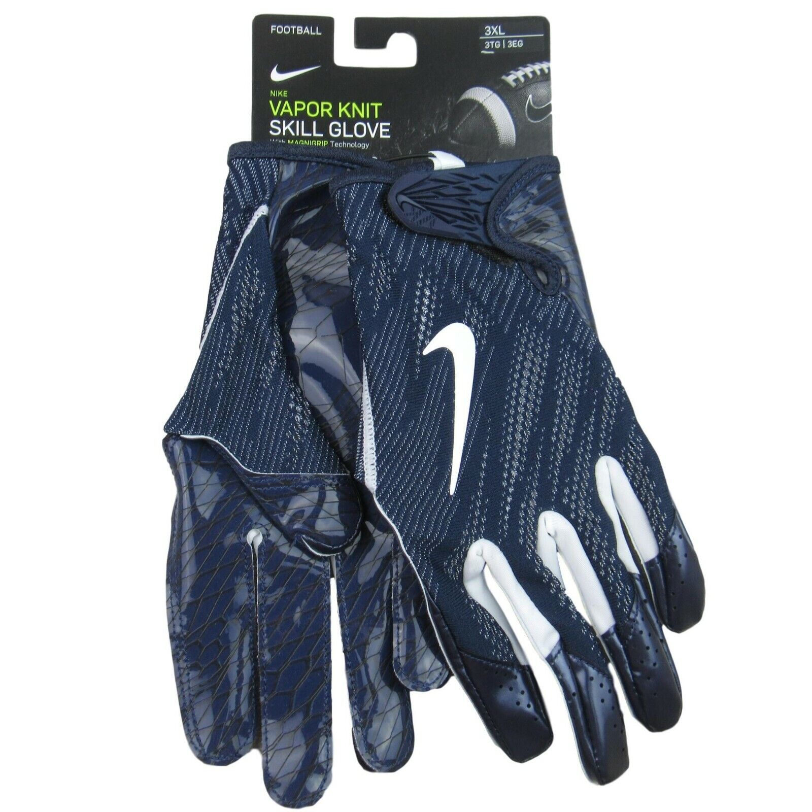 Nike Vapor Knit Football Skill Gloves Adult Size 3XL Blue Whit...