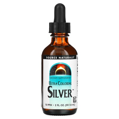 Source Naturals Ultra Colloidal Silver 10 частей на миллион 2 жидких унции 59 14 мл без молока,