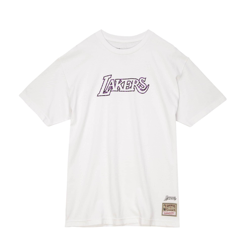 Белая футболка среднего веса Mitchell & Ness NBA Los Angeles Lakers Wild Life