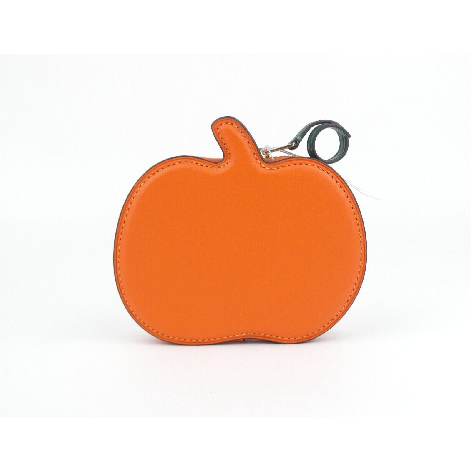 Coach Orange Pumpkin Leather Zip Coin Case NWT CN002 | eBay