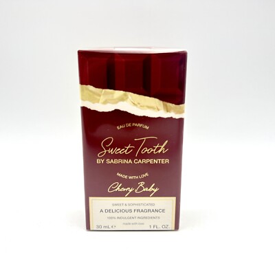 Rare CHERRY BABY Sabrina Carpenter Sweet Tooth Eau De Perfume, 1 Fl Oz.