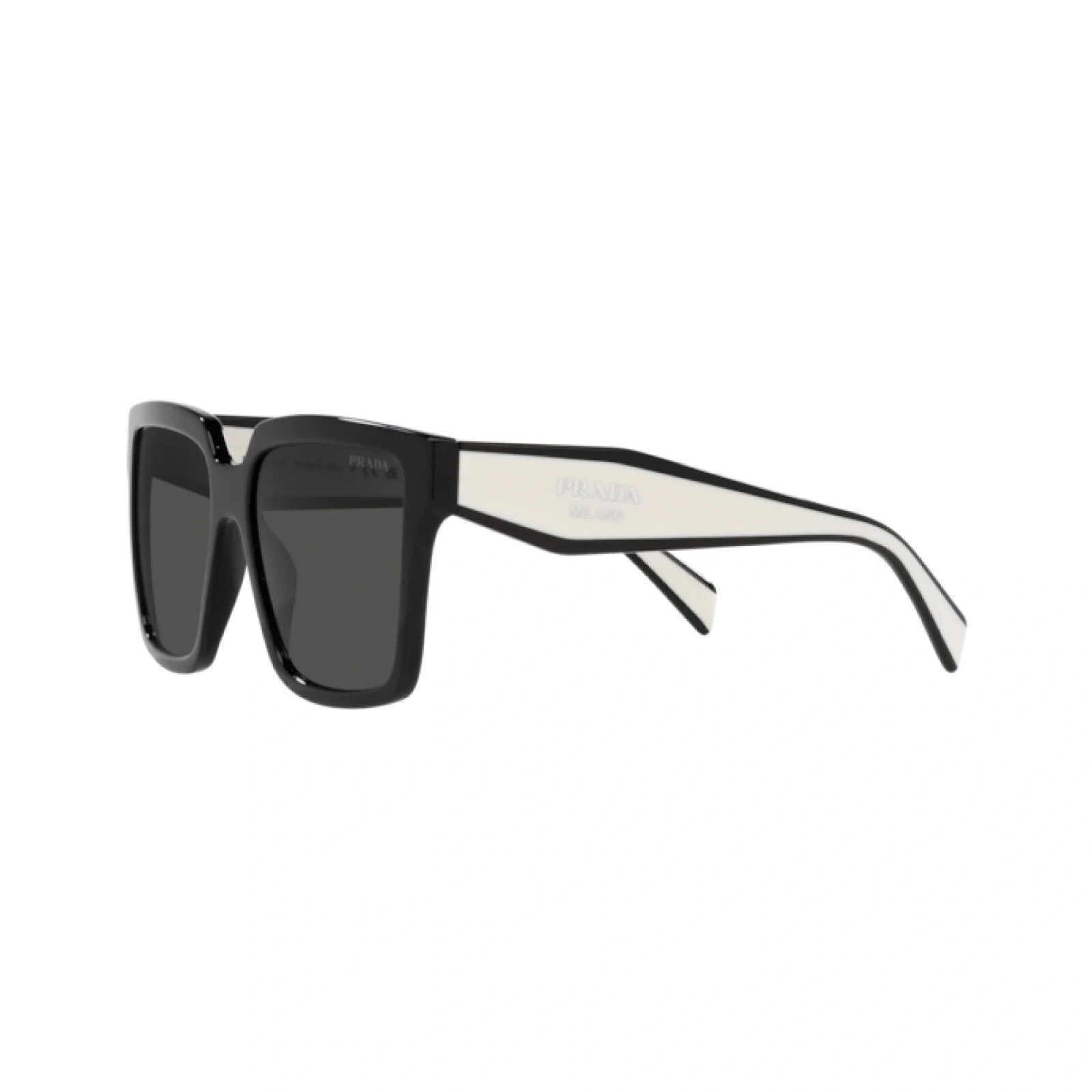 Pre-owned Prada Pr 24zs 1ab5s0 Black- Dark Grey Len's Women's Sunglasses 56mm Authentic In Gray