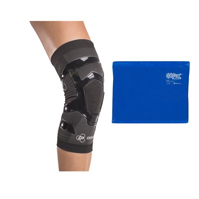 DonJoy Performance Trizone Knee Support Large Right Black and Ice Pack