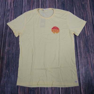 Marine Layer NEW NWT Mens Medium/Large Yellow Crewneck Graphic Tee T Shirt