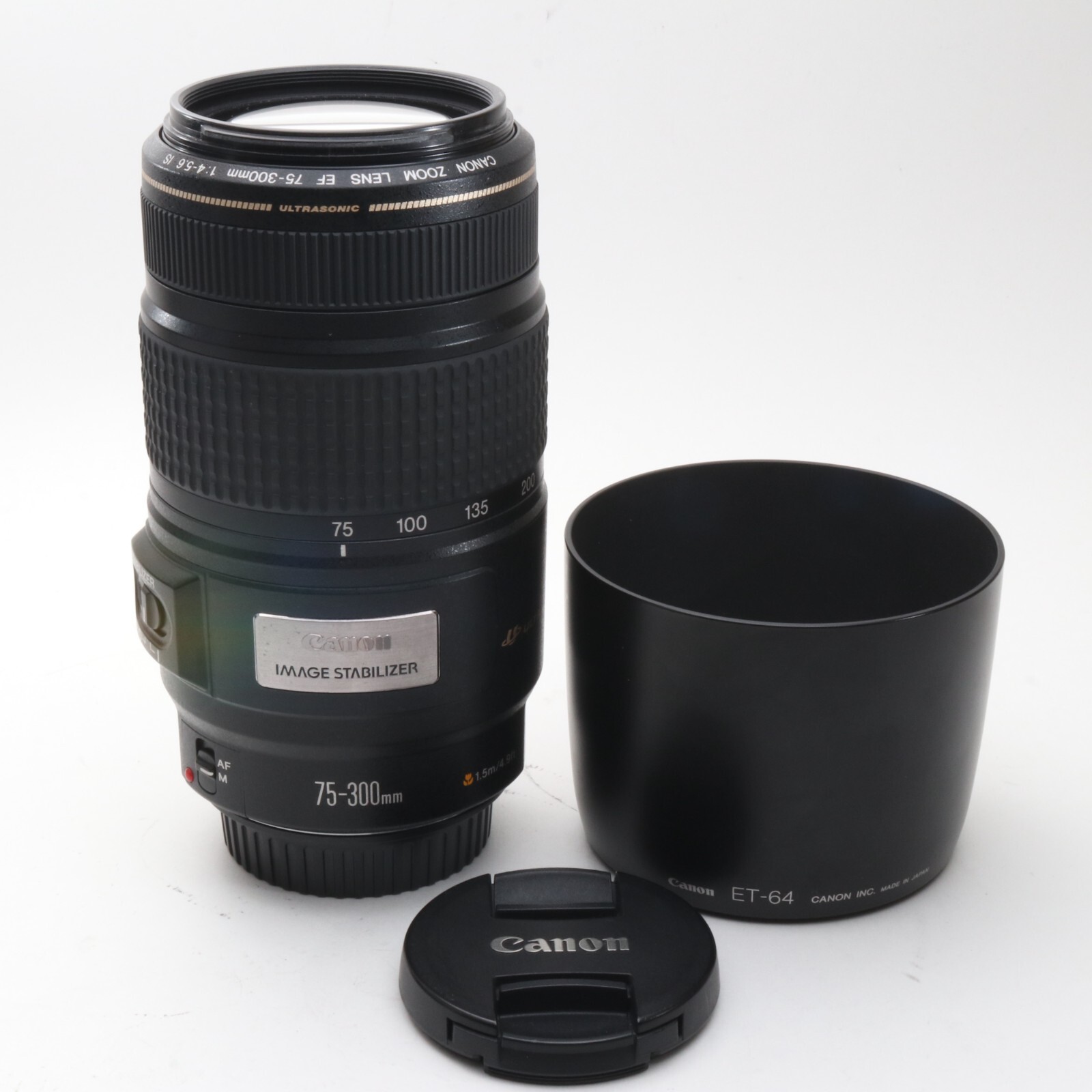 Exc+5/W:Hood】Canon EF 75-300mm f/4-5.6 IS USM Telephote