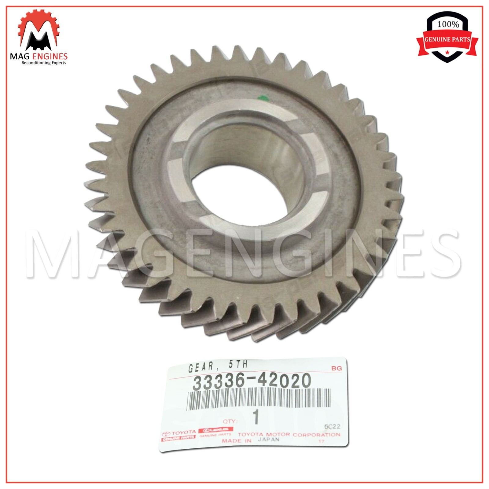 33336-42020 GENUINE OEM GEAR, 5TH (41 TEETH) 3333642020 33336-42020 GENUINE OEM GEAR, 5TH (41 TEETH) 3333642020