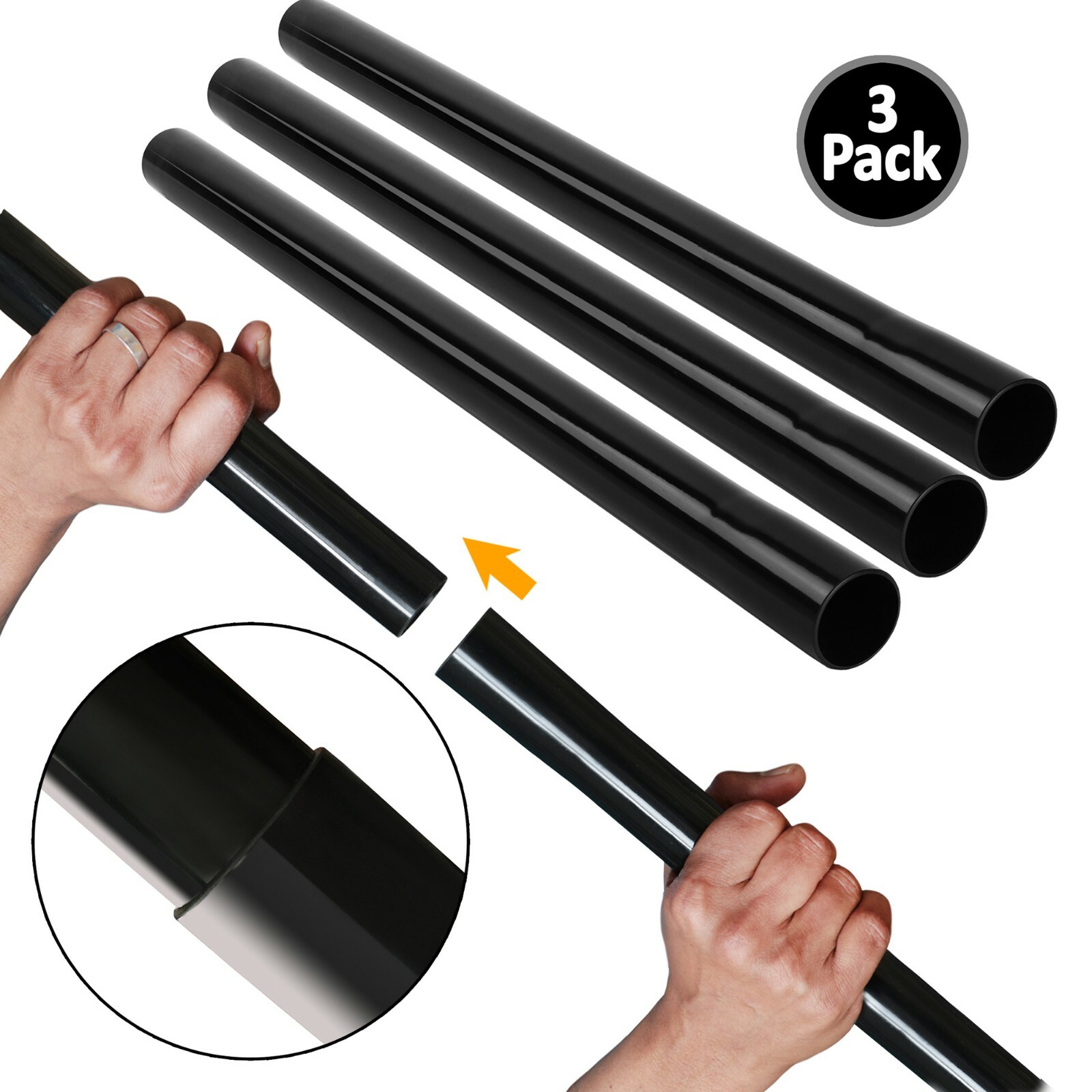 3 Extension Pipe Wands 11/4″ Hose Shop Vac Vacuum Replaces 9061400