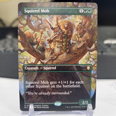 Squirrel Mob (Borderless) Rare MTG Bloomburrow Commander X3