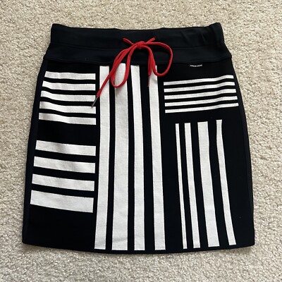 MARC CAIN Women s Skirts Black White Stripes Size 3 Designer Made In Hungary