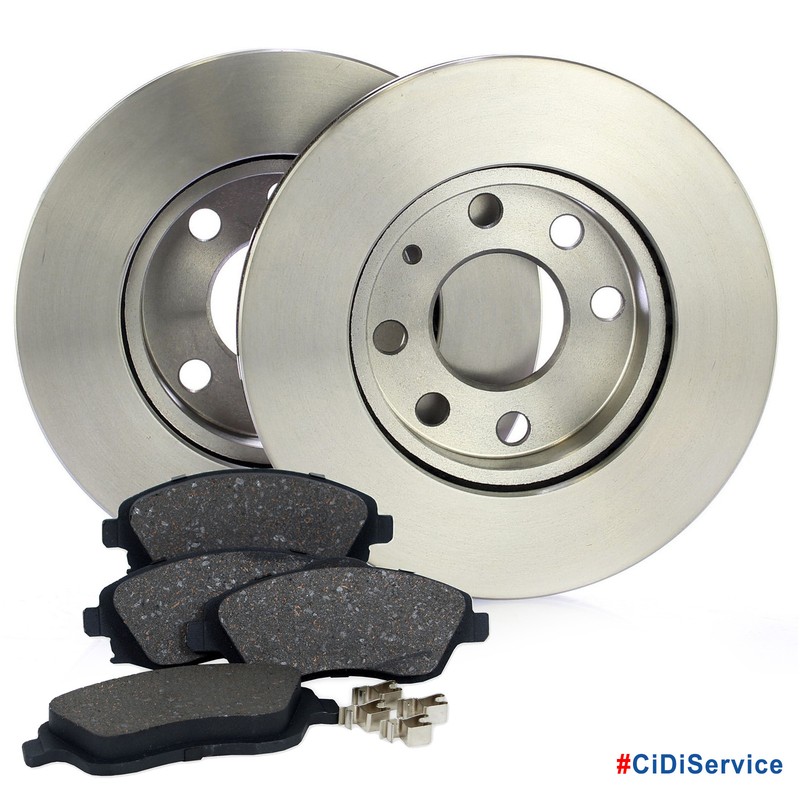 Kit Disques + Plaquettes De Frein Avant Fiat Panda 141a 1100 Trekking 4x4 37 Kw