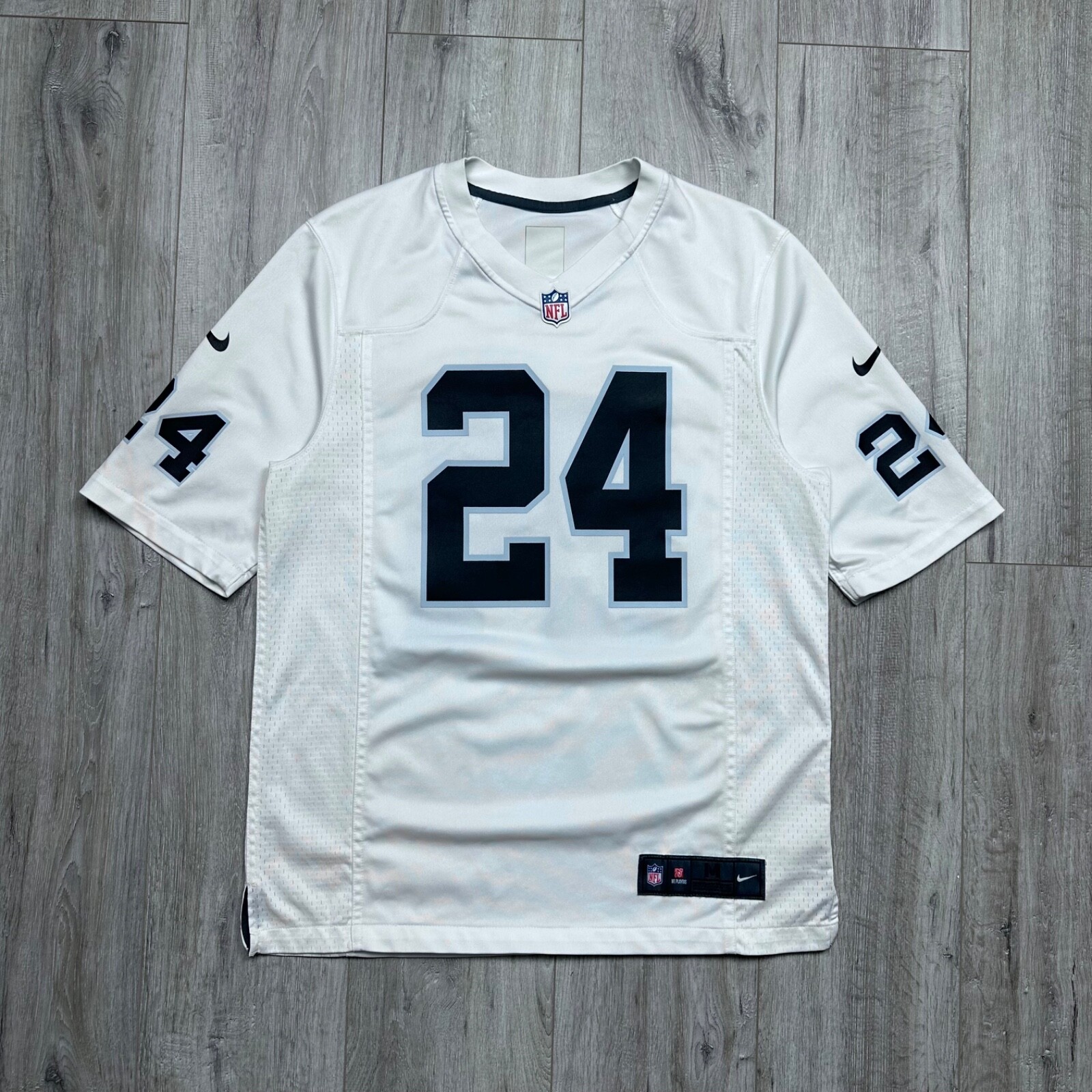 ナイキ ラスベガスレイダース ユニフォーム 24 Lynch NFL 00s Oakland Raiders Marshawn Lynch #24 Mens White Nike Sewn