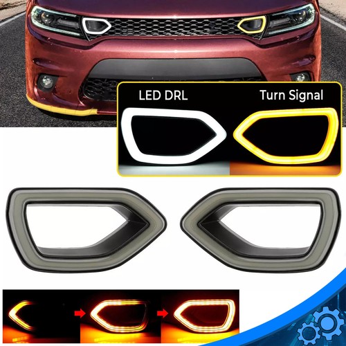 Комплект светодиодных решеток DRL с подсветкой Switchback для Dodge Charger SRT R / T Scat Pack 2015-2019