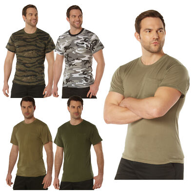 Rothco Men's Pocket T-Shirt Collection Casual Tee Cotton Polyester