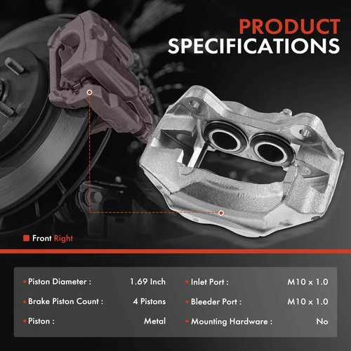 Brake Caliper without Bracket Front Right for Toyota Tacoma 1995