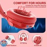 MIDOLA Bluetooth Headphones Over Ear 68H Playtime 6 EQ Wireless Headset with Microphone HiFi Stereo Foldable Lightweight Deep Bass for Travel Home Office Cellphone Red