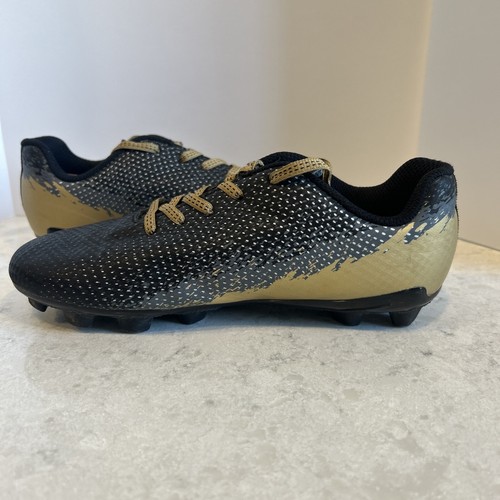 DSG Speed Viper Soccer Cleats Kids Size 2.5 Black Gold DSGYP21-BLK