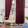 Dchola Wine Red Velvet Curtains for Bedroom Window with Back Tab, Super Soft Vintage Luxury Heavy Drapes, Room Darkening Thermal Insulated Curtain for Living Room, W52 by L84 inches, 2 Panels
