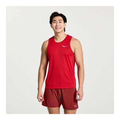 Одежда Saucony для мужчин с секундомером Singlet Poppy XL