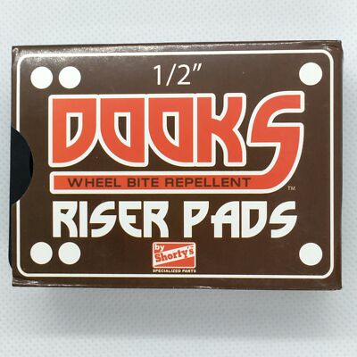 Shortys DOOKS  Skateboard Riser Pads - 1/2 inch - ''Wheel Bite Repellent''