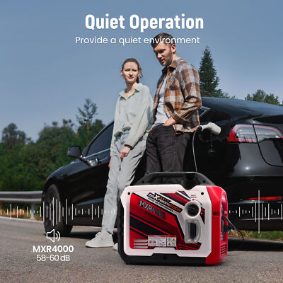 4000W /3200W Portable Inverter Generator Gas Powered Quiet for Camping EV-Charge