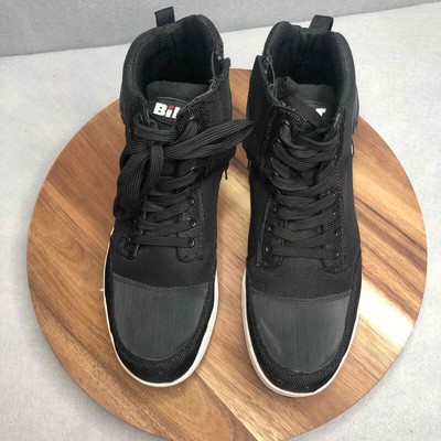 BILT Dexter Motorcycle Sneaker High Top Black Size 8 Side Sipper, Relective, 41