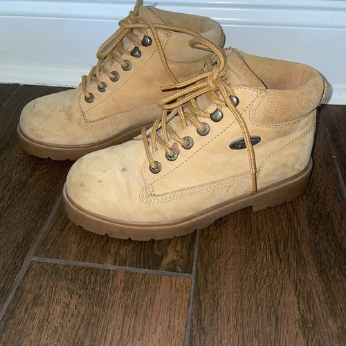 VTG 90s Y2K Tan Camel Color Leather LUGZ Chukka Boots Size 7