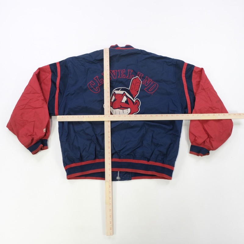 ジャケット・アウター Vintage Mirage Cleveland Indians Jacket Rare Vintage MIRAGE Cleveland Indians MLB Baseball Full Zip
