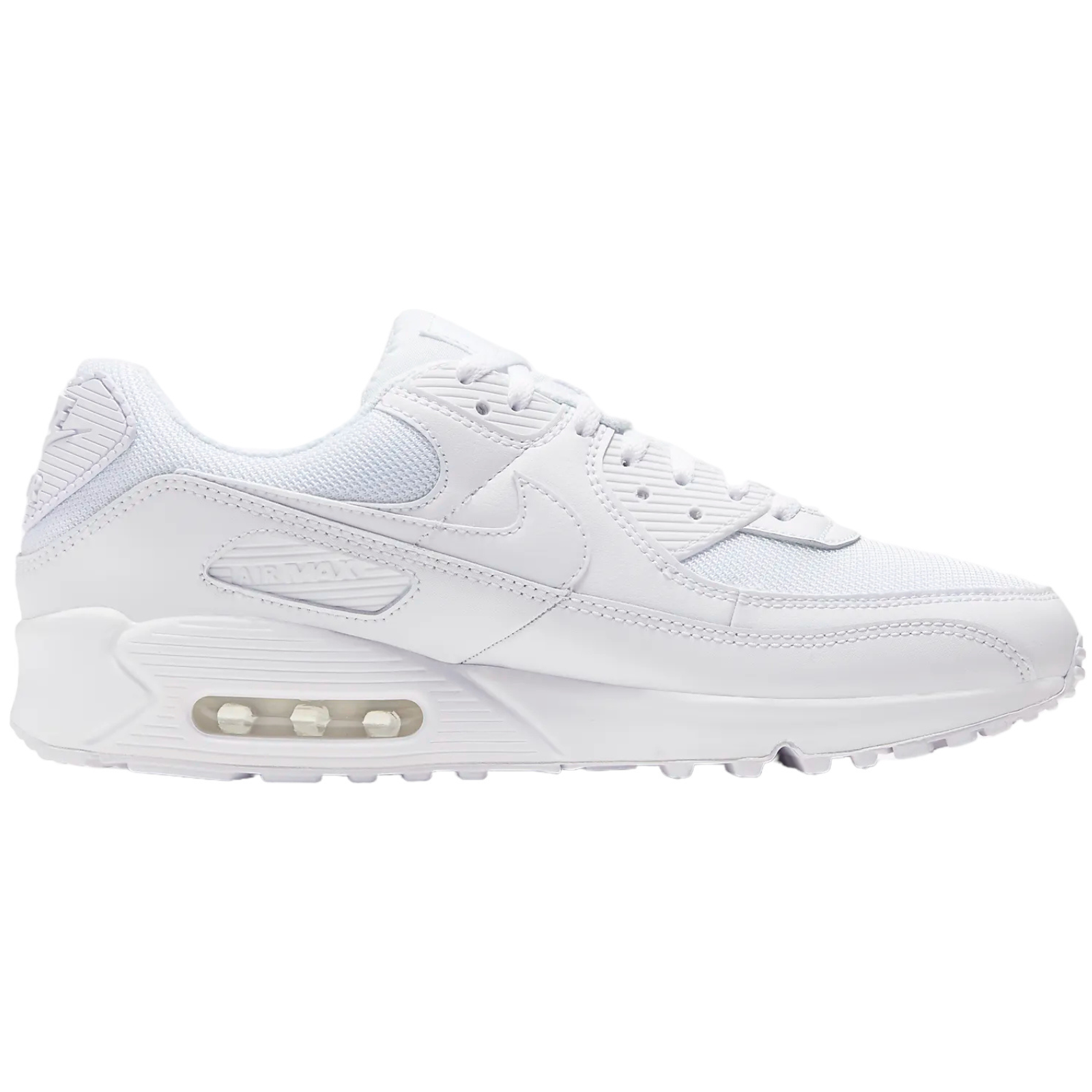 АБСОЛЮТНО НОВЫЕ мужские кроссовки Nike AIR MAX 90 Triple White, американские размеры 7-14, CN8490-100, НОВЫЕ В КОРОБКЕ