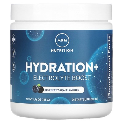 Hydration+ Electrolyte Boost, черника асаи, 4,76 унции (135 г)