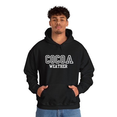 Cocoa Weather Hoodie Unisex Hooded Sweatshirt Hot Chocolate Lover Gift S-5XL