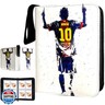 Soccer Card Binder, Trading Card Binder 4 Pocket with 50 Removable Sleeves Fits 400 Sport Cards, 3 Ring Card Holder Binder with Zipper, Collector Storage Album