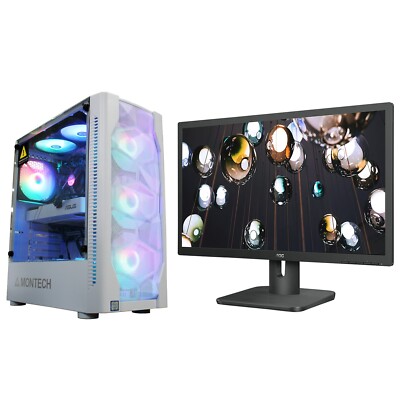 Custom PRC Gaming Desktop PC i7 16GB 256GB 1TB GTX 960 4GB WiFi BT W10 + 22'' FHD