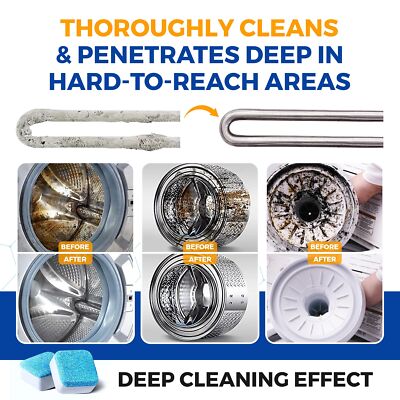 Bastion Washing Machine Cleaner, Deodorizer, & Descaler - 24 pack