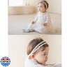 ICKEYOU Baby Girl Lace Headbands with BowKnot Flowers Christening Baptism Headband Elastic Floral Hairbands Soft Lace Hair Accessory Newborn Infant Toddler for Birthday Party (White, One Size)