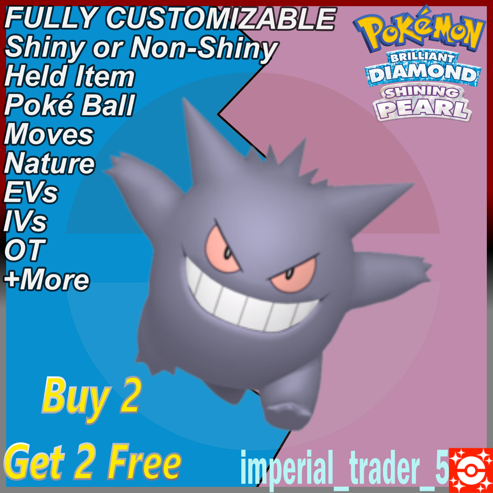 Pokemon Brilliant Diamond & Shining Pearl ✨ Shiny Gengar