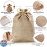 Homum 25 Pcs 7x9 Inch Burlap Gift Bags with Drawstring and Gift Tags, Burlap Jute Bags for Party, Christmas, DIY Craft