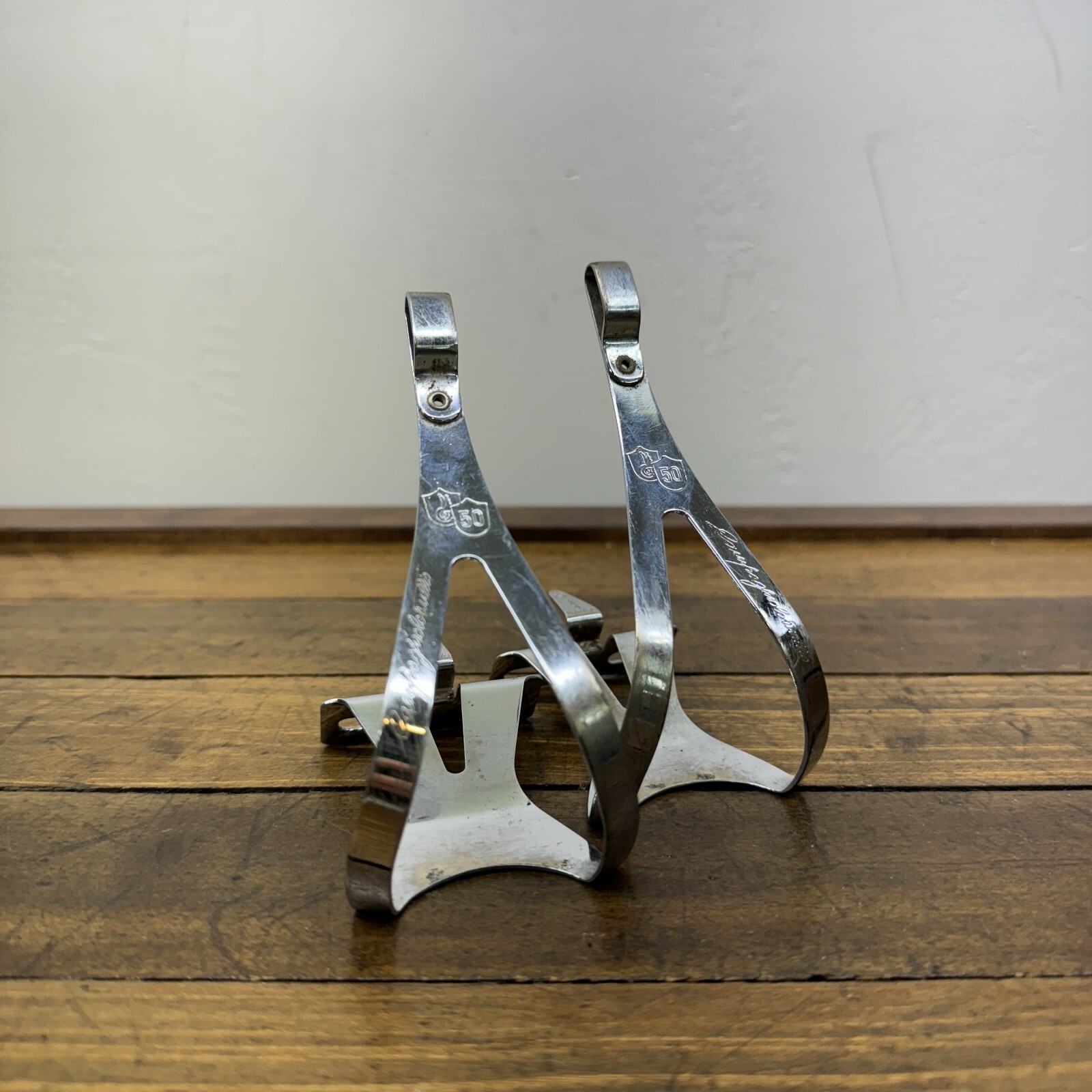 Vintage Campagnolo 50th Anniversary Pedal Toe Clips Record
