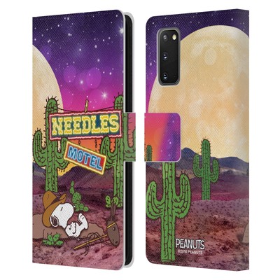 OFFICIAL PEANUTS SNOOPY SPACE COWBOY LEATHER BOOK CASE FOR SAMSUNG PHONES 1