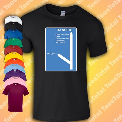 Head North T-Shirt | Manchester | Music | Oasis | Stone Roses | Joy Division | 