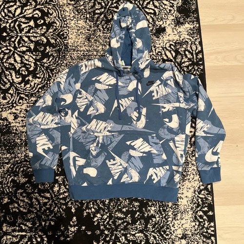 Nike Essentials Allover Print Fleece Men's Hoodie, Color