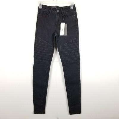 Vero Moda Seven Biker Slim Fit Jeans Black Women Skinny M US 10