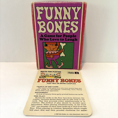 Vintage Funny Bones 1968 Parker Brothers Card Game Complete W/ Instructions