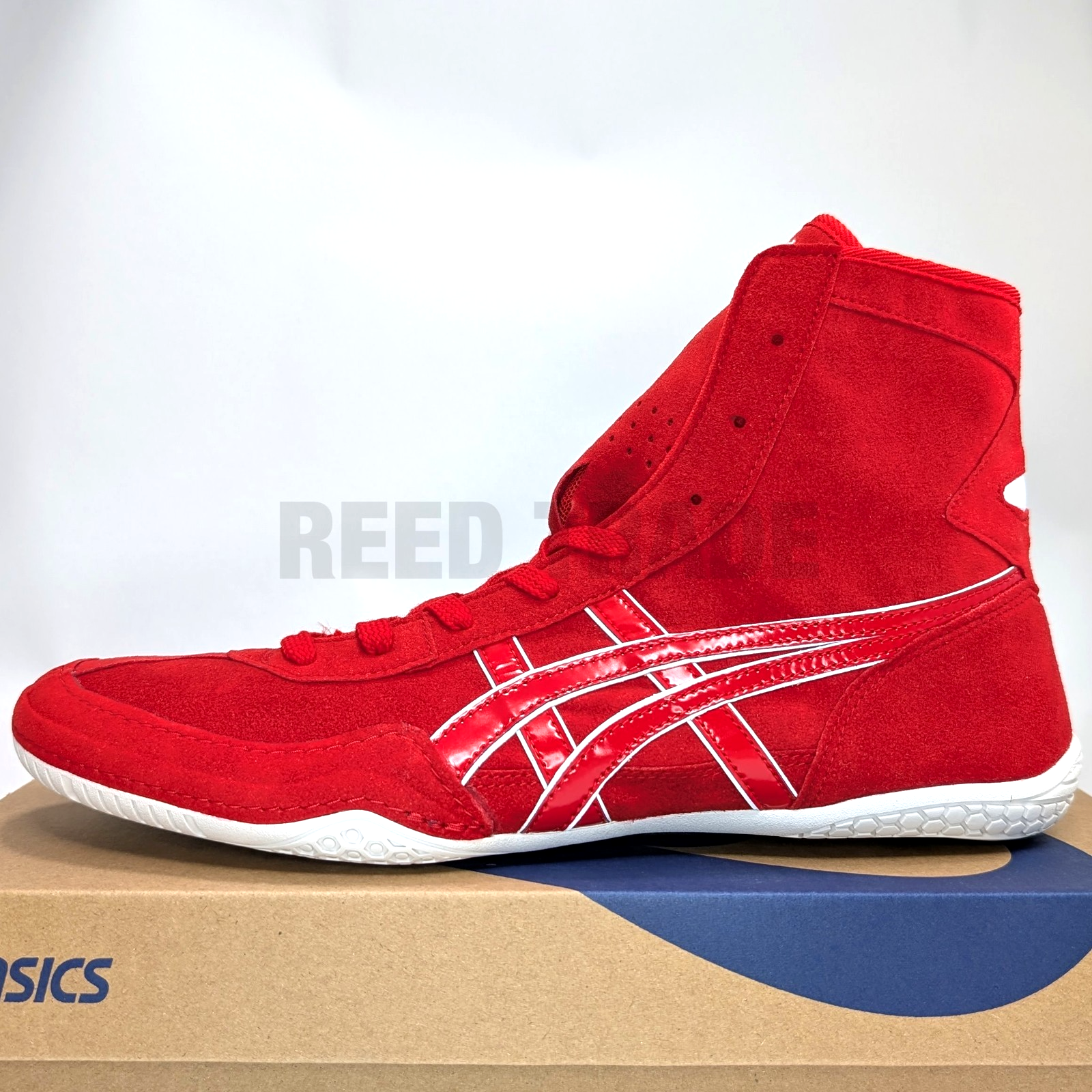 アシックス レスリングシューズ レッド EX-EO (TWR900) #545 ASICS Wrestling Shoes 1083A001 EX-EO TWR900 Red/White/Silver