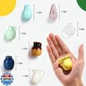 Renmxj Mini Ceramic Vase Magnets for Fridge, Cute Tiny Plant Vase Fridge Magnets for Kitchen Refrigerator Office Locker Decoration with Flowers (8 Pack)