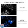 Hovom 4PCS USB LED Car Interior Atmosphere Lamp, Portable Mini Car LED Night Light Decoration, Plug-in USB Automotive Ambient Lighting Kit, Universal for Cars SUVs Trucks RVs (Ice Blue)