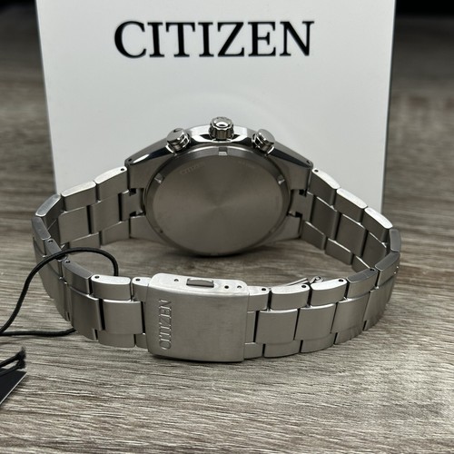 Pre-owned Citizen New✅titanium✅  Eco-drive Brycen Chronograph Silver Men's Watch Ca7090-52e