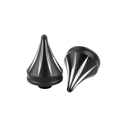 Hoprousa 18-24 Harley Davidson Fatboy Front Axle Nut Covers Caps [Black Scratch]