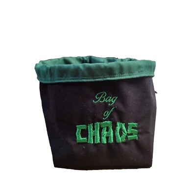 Green Bag of Chaos Dice Bag, Warhammer Dice Storage Pouch for Tabletop Games